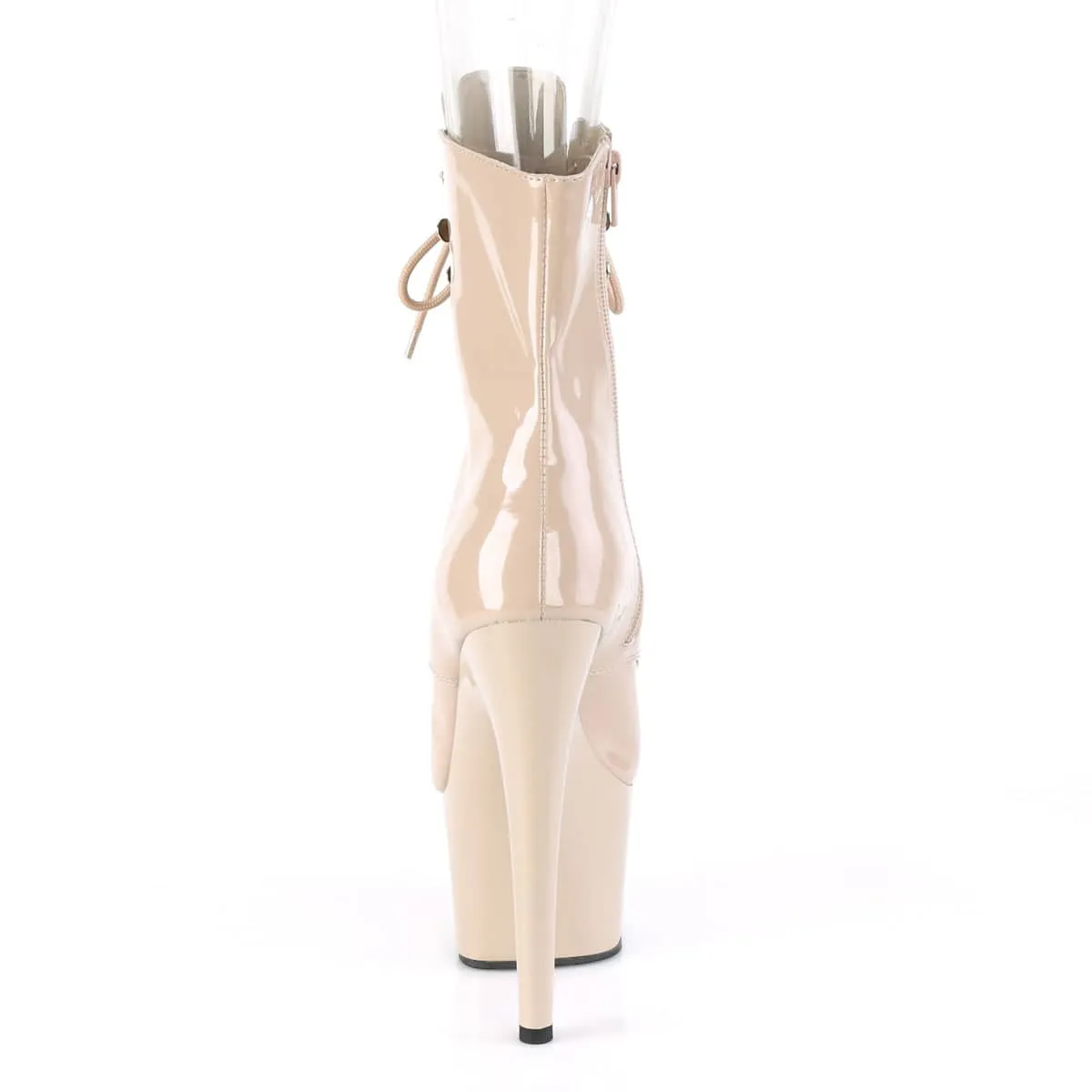ADORE-1021 Nude Patent Calf High Peep Toe Boots
