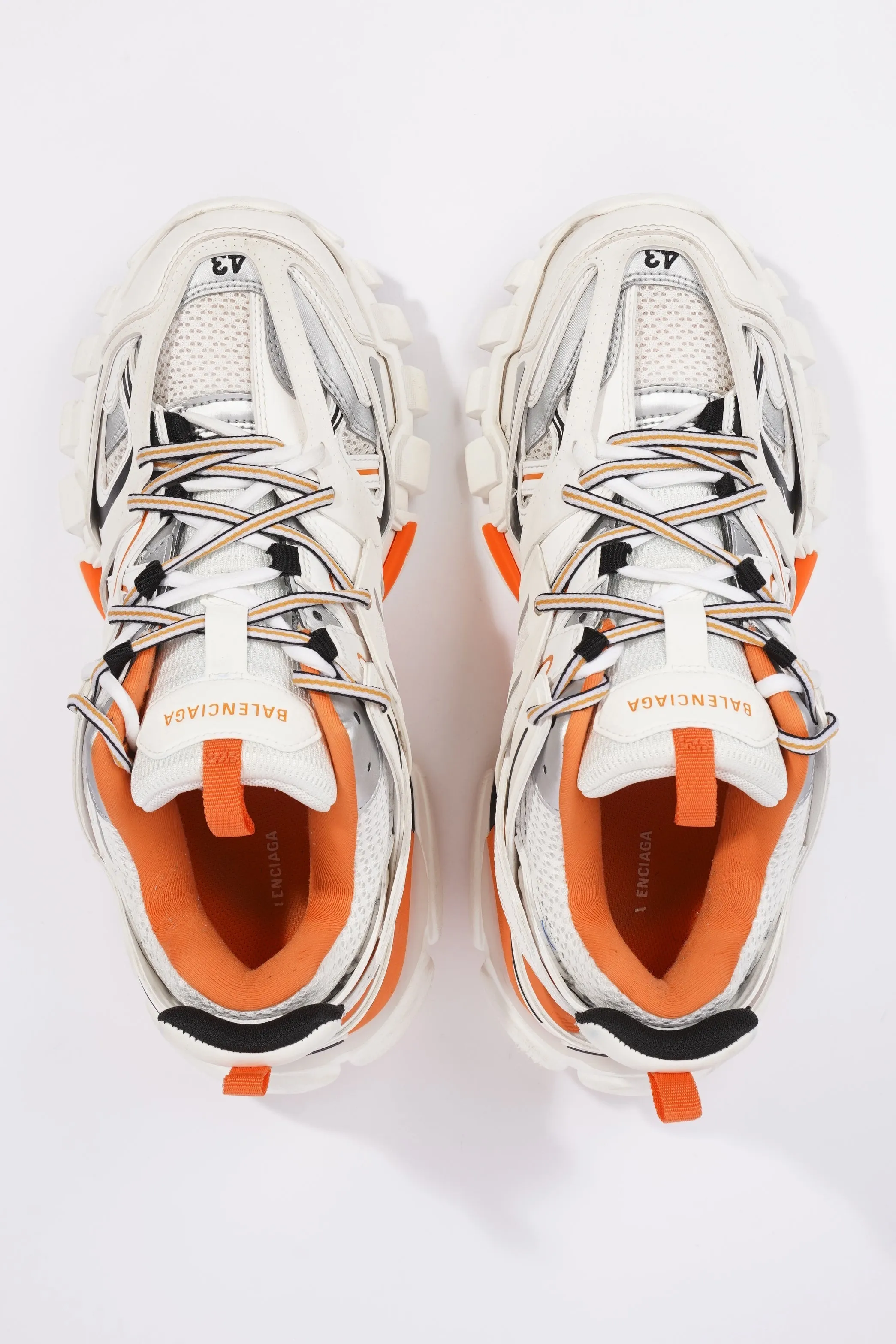 Balenciaga Mens Track White / Orange EU 43 / UK 9