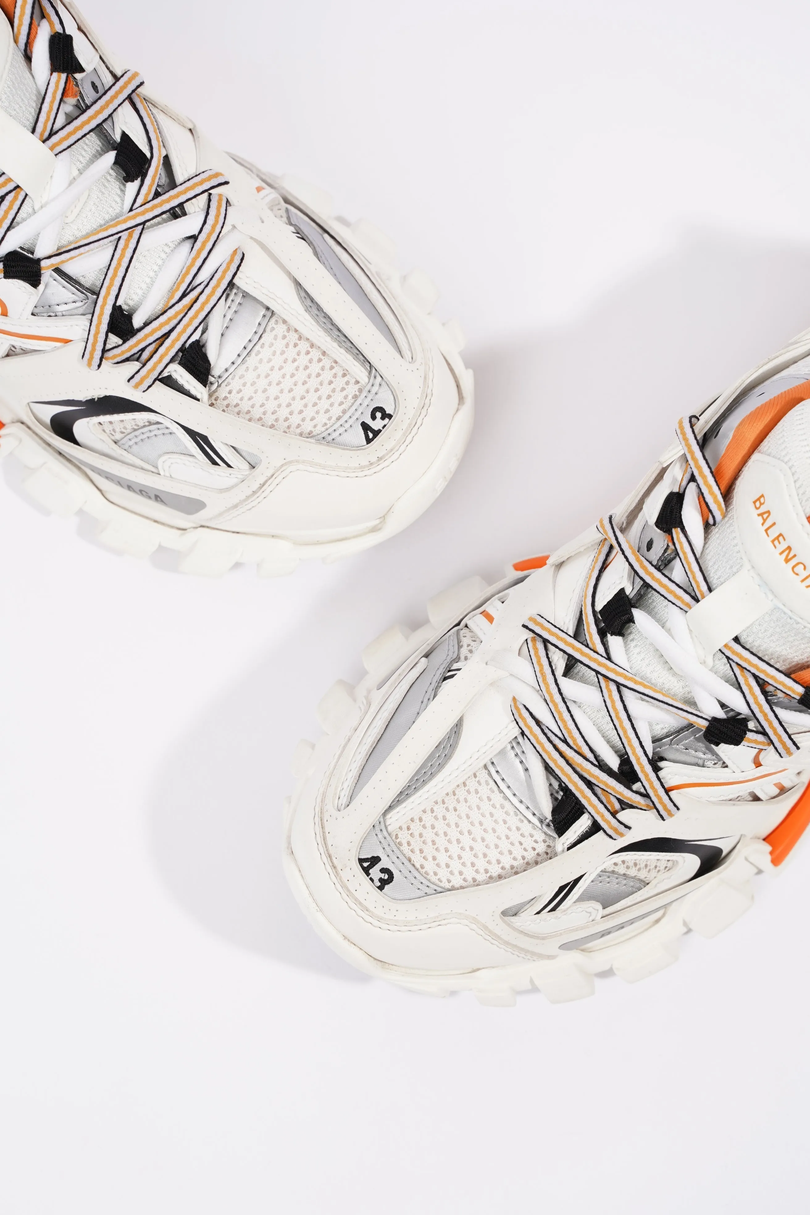 Balenciaga Mens Track White / Orange EU 43 / UK 9