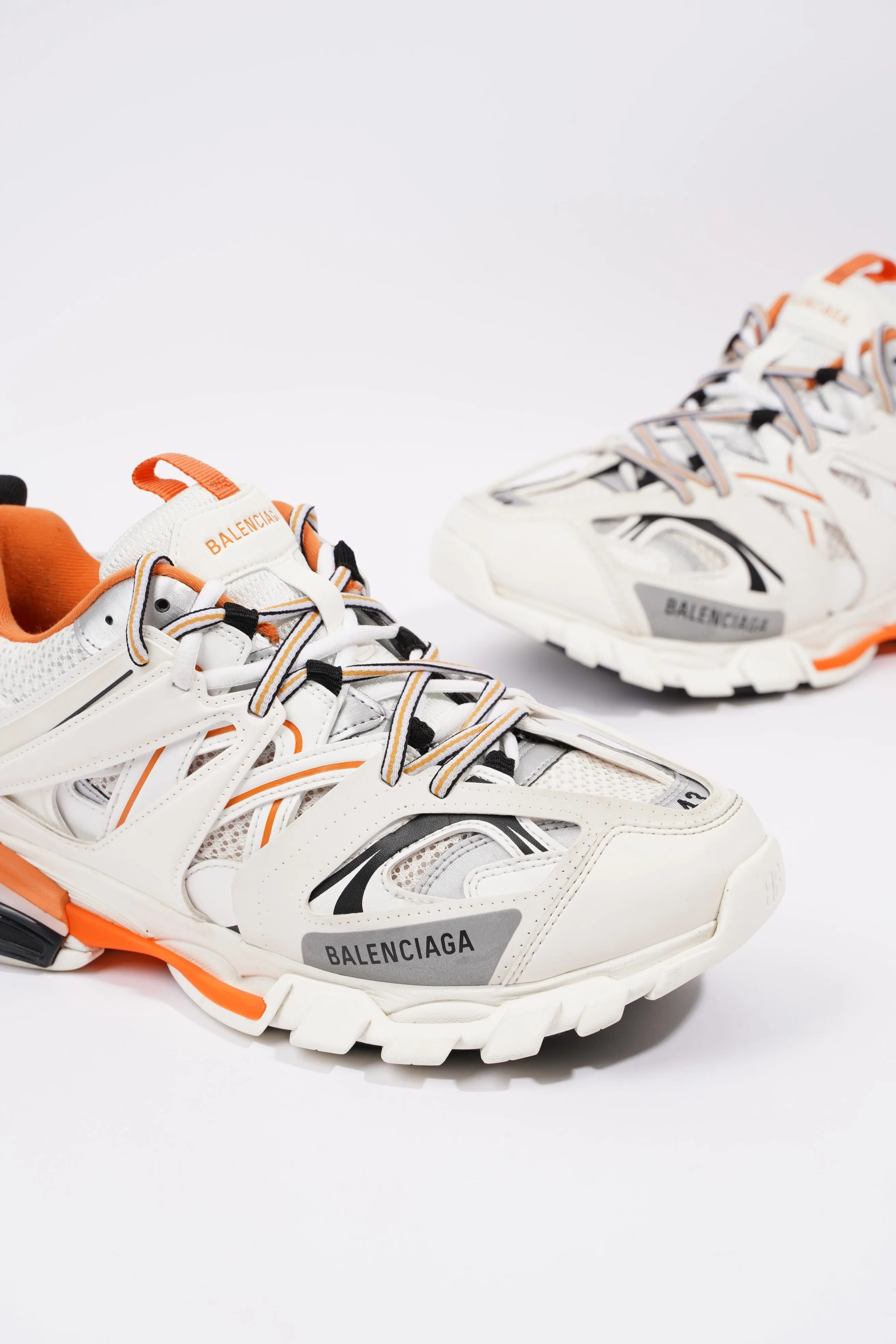 Balenciaga Mens Track White / Orange EU 43 / UK 9