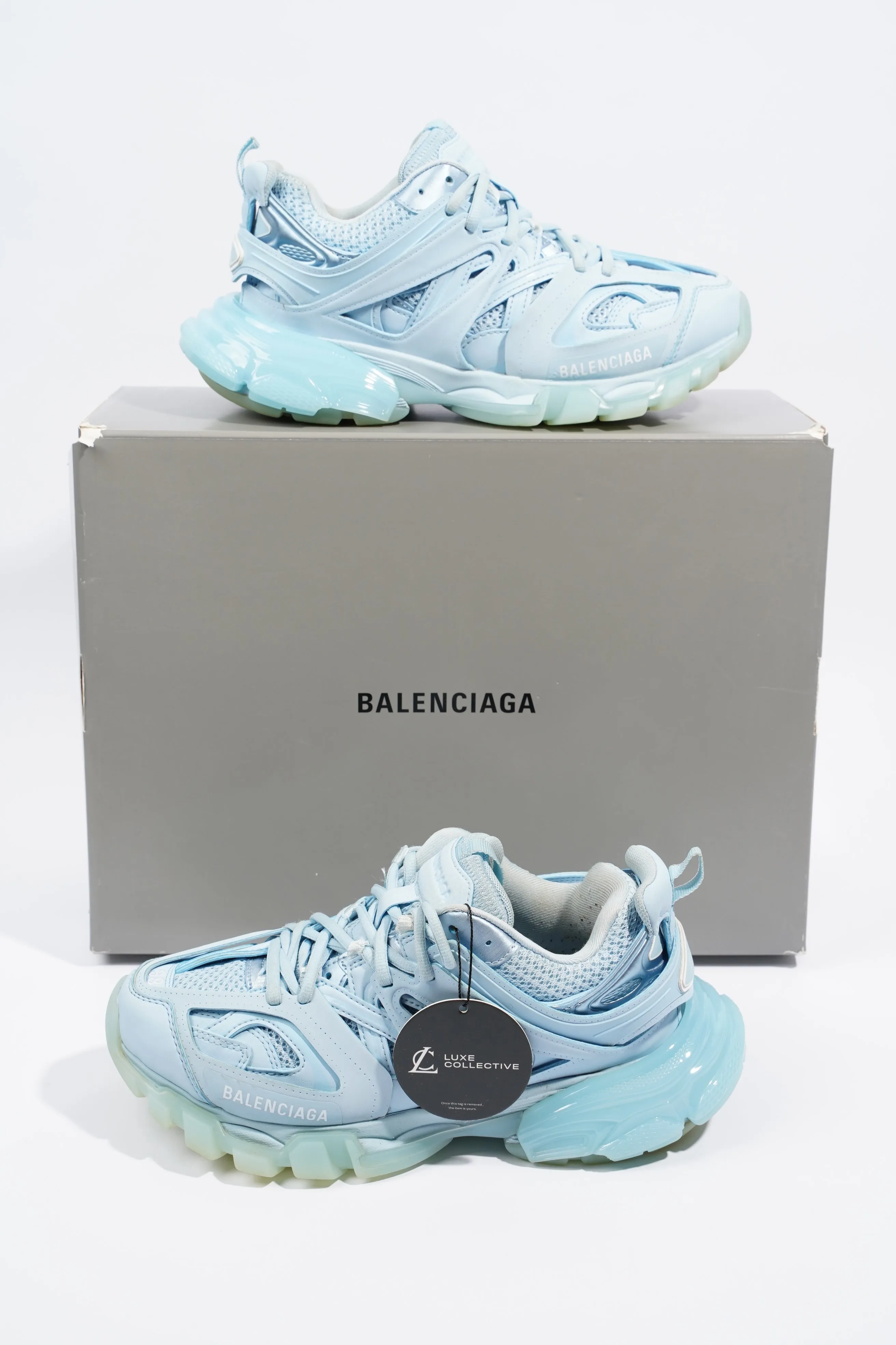 Balenciaga Track Baby Blue Clear Sole Mesh EU 38 UK 5