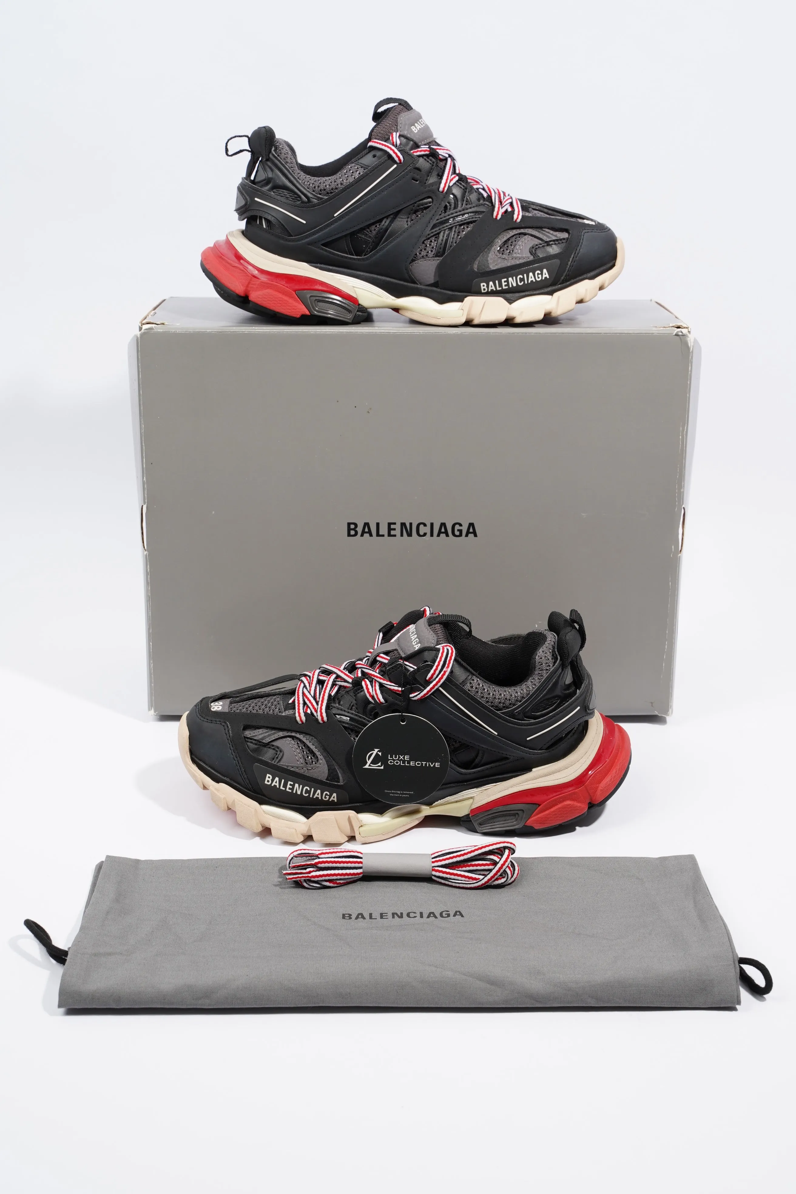 Balenciaga Track Navy / White / Red Mesh EU 38 UK 5