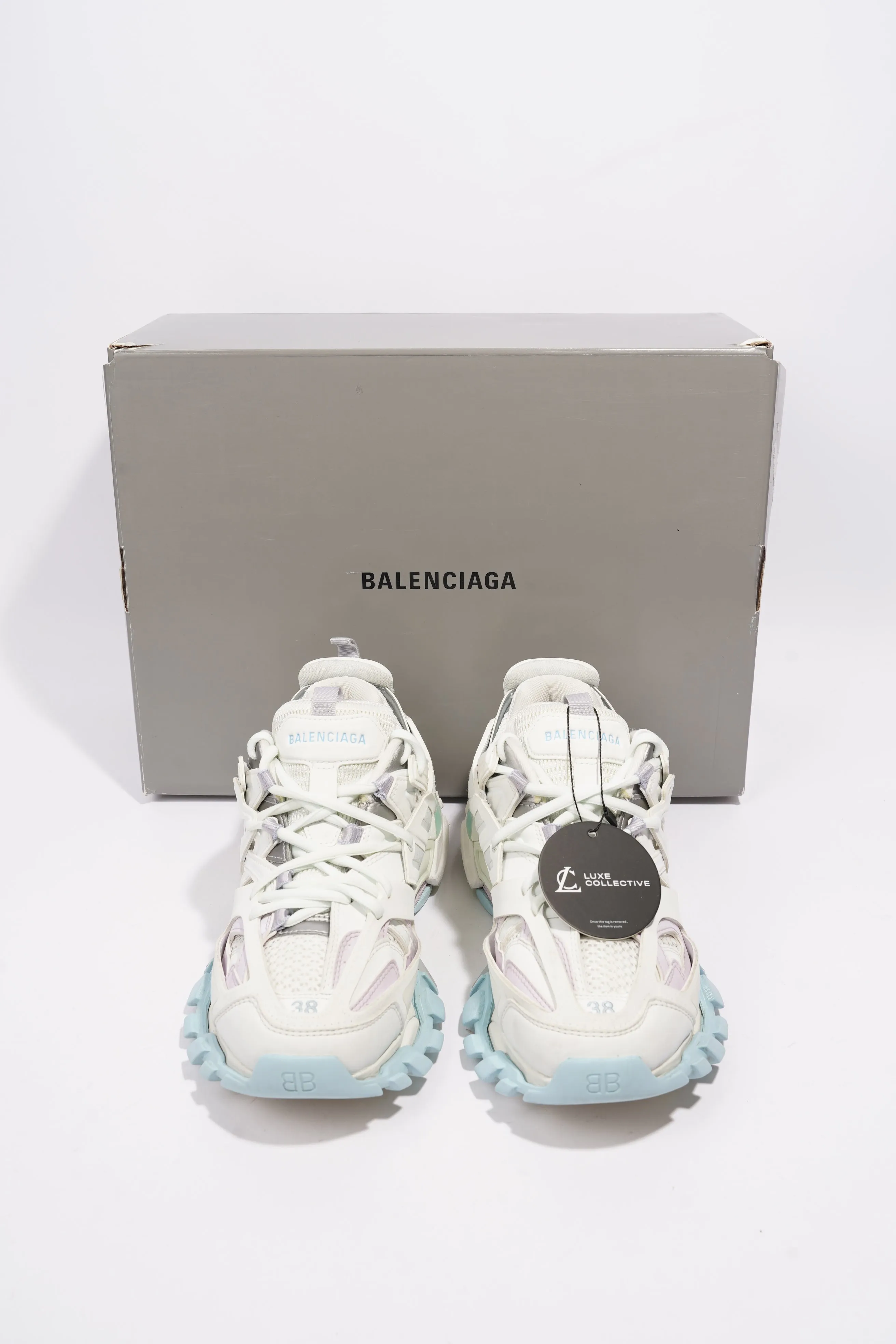 Balenciaga Track White / Pink / Blue Mesh EU 38 UK 5