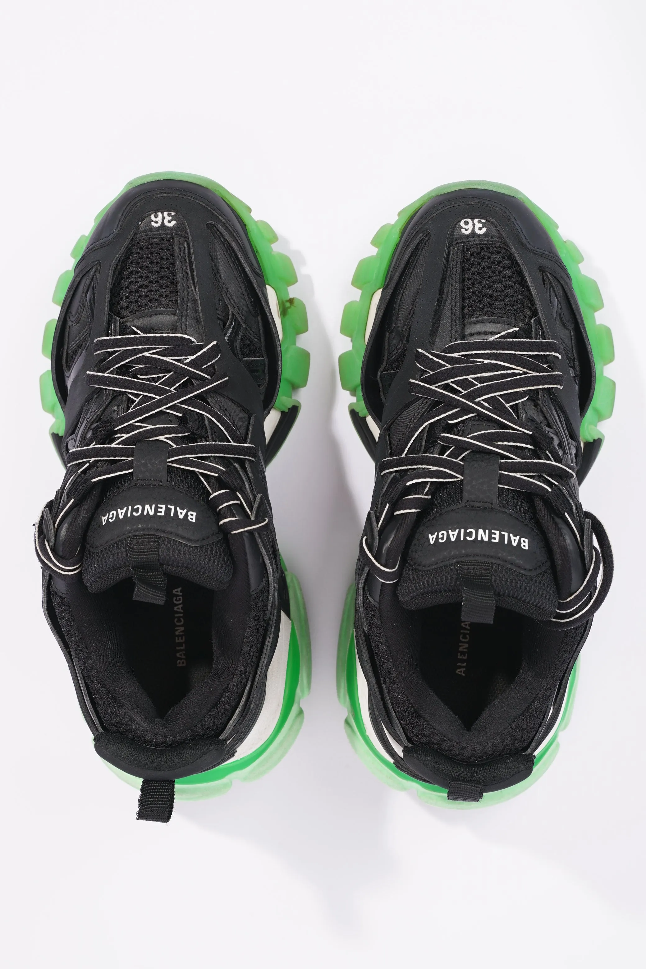 Balenciaga Womens Track Black / Green EU 36 / UK 3