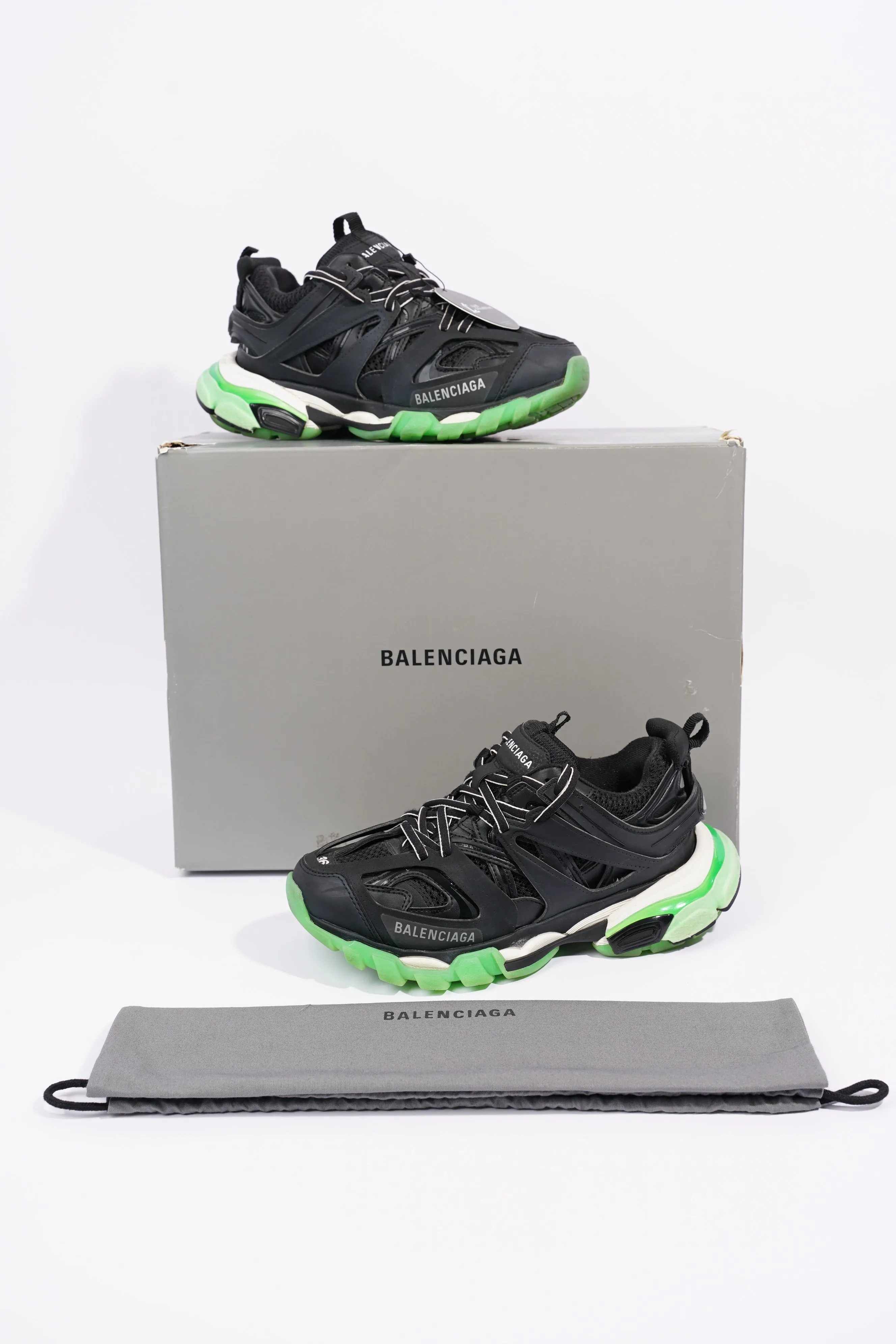 Balenciaga Womens Track Black / Green EU 36 / UK 3