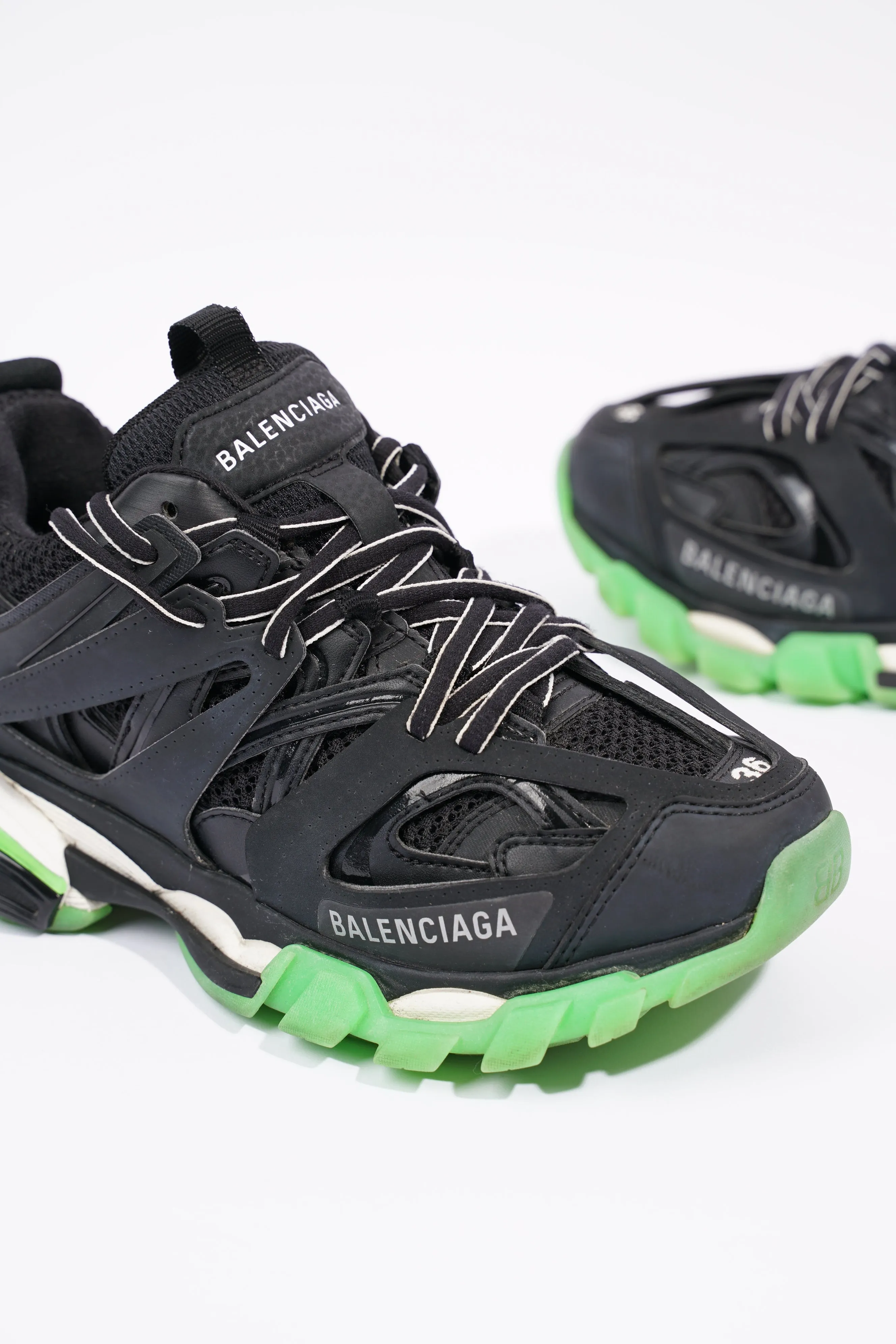 Balenciaga Womens Track Black / Green EU 36 / UK 3