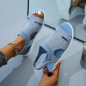 Bally - Soft and Comfortable Crystal Flat Sandals