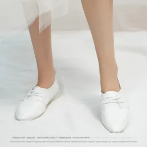 Belifi Autumn Women's Versatile Lace-up Small Leather Shoes