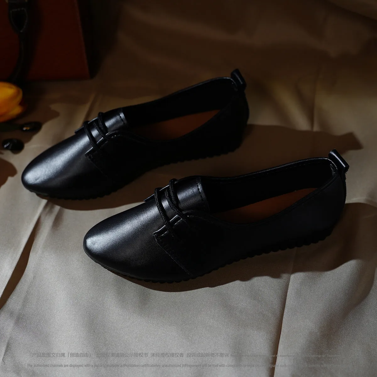 Belifi Autumn Women's Versatile Lace-up Small Leather Shoes