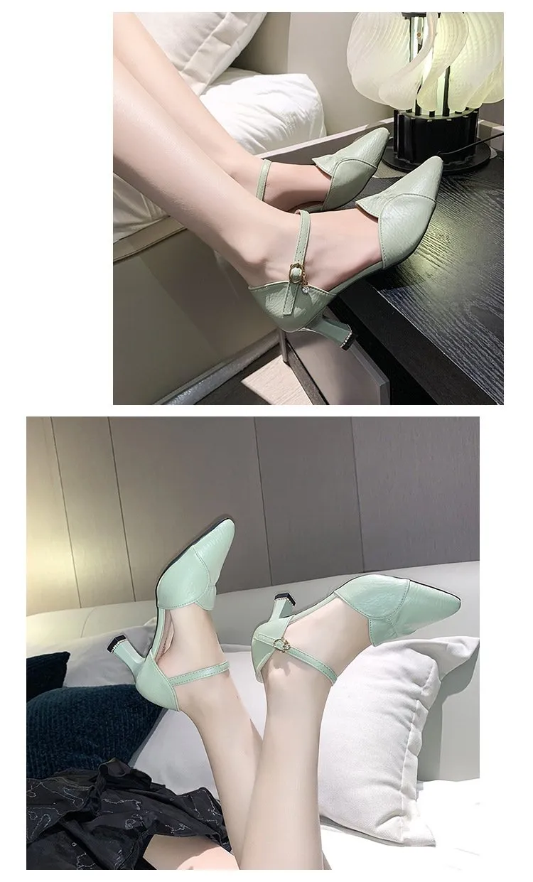 Buckle High-Heel Versatile Shoes