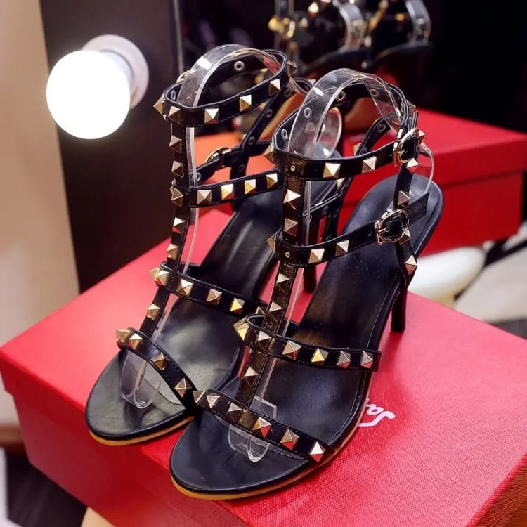 Colorful Rivets Pointed Toe Stiletto High Heels Party Shoes