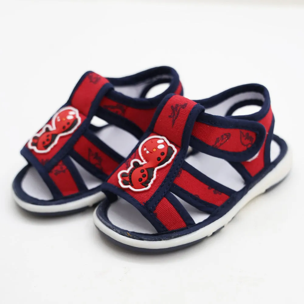 Dino Theme Velcro Strap Sandals With Chu Chu Music Sound