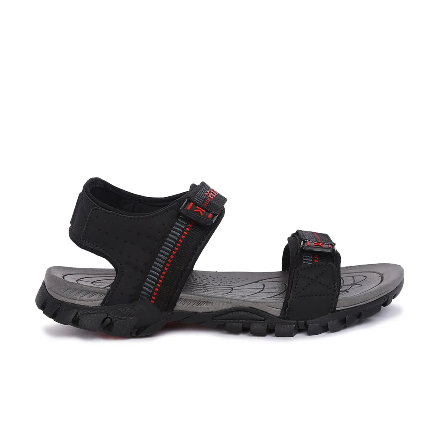 Eeken ESDG3035 Grey And Red Stylish Lightweight Dailywear Sports Sandals For Men