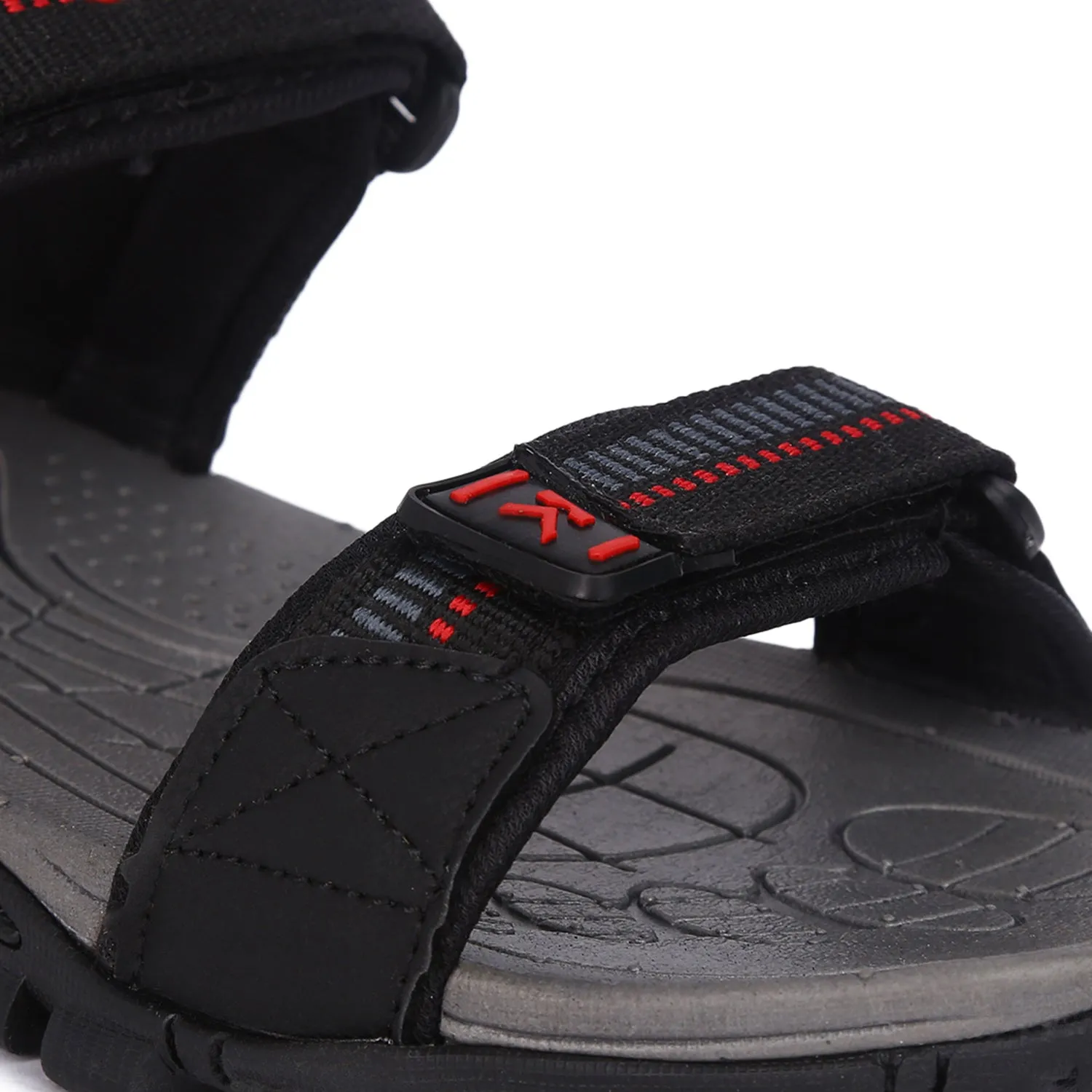 Eeken ESDG3035 Grey And Red Stylish Lightweight Dailywear Sports Sandals For Men