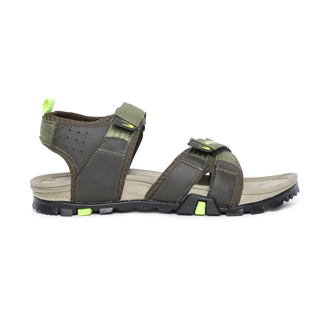 Eeken ESDGO4504 Olive Stylish Lightweight Dailywear Sports Sandals For Men