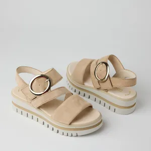 Gabor Flatform Sand Suede Sandals