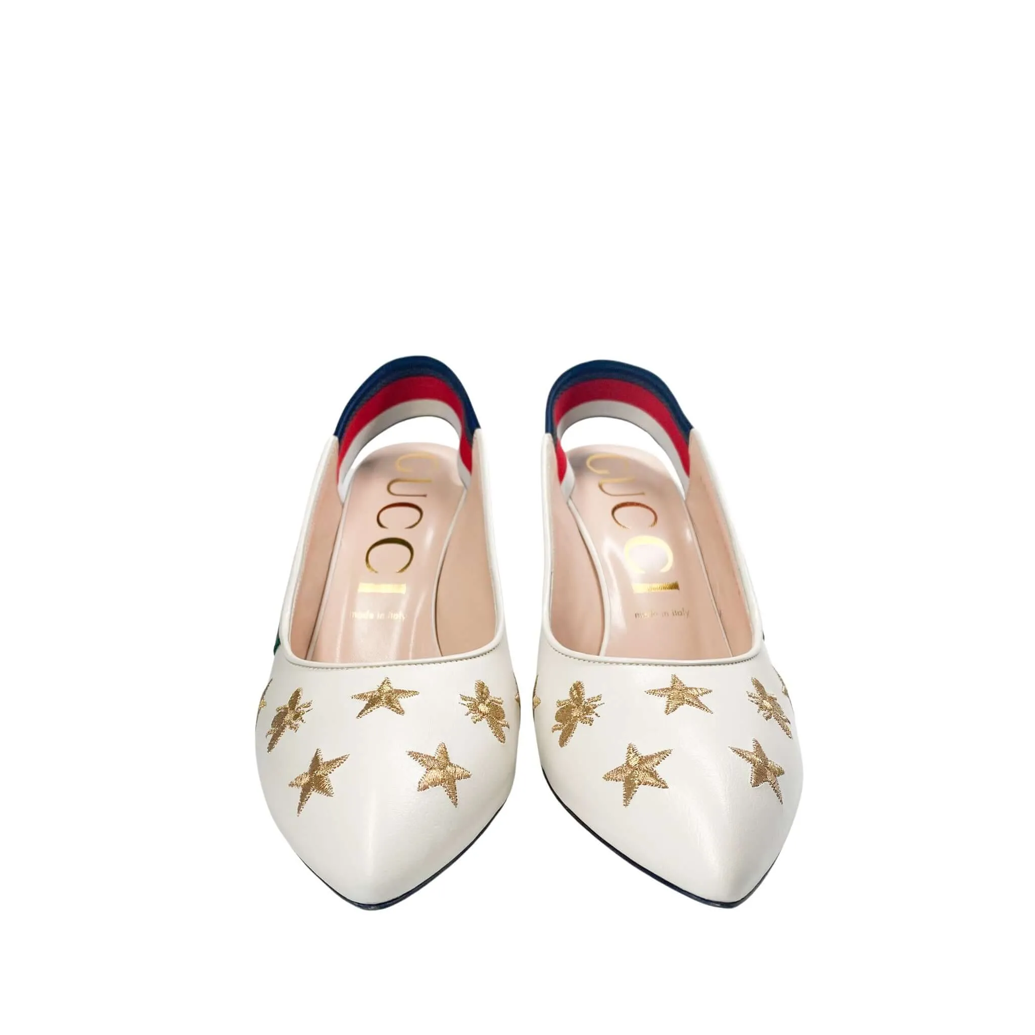 Gucci Heels with Bee and Stars