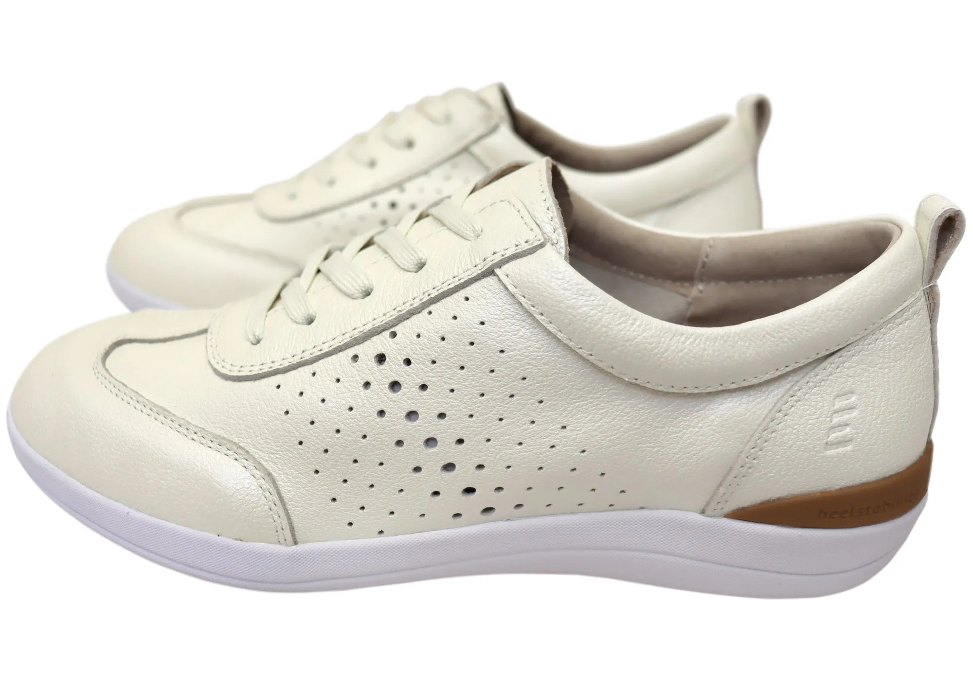 Homyped Gail Lace Womens Leather Comfortable Supportive Lace Up Shoes