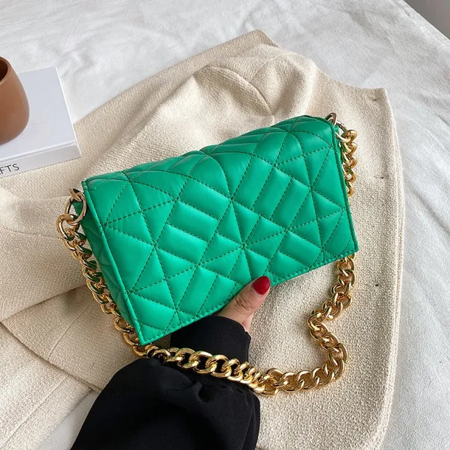 Latty Women's Minimalist Quilted Flap Handbag