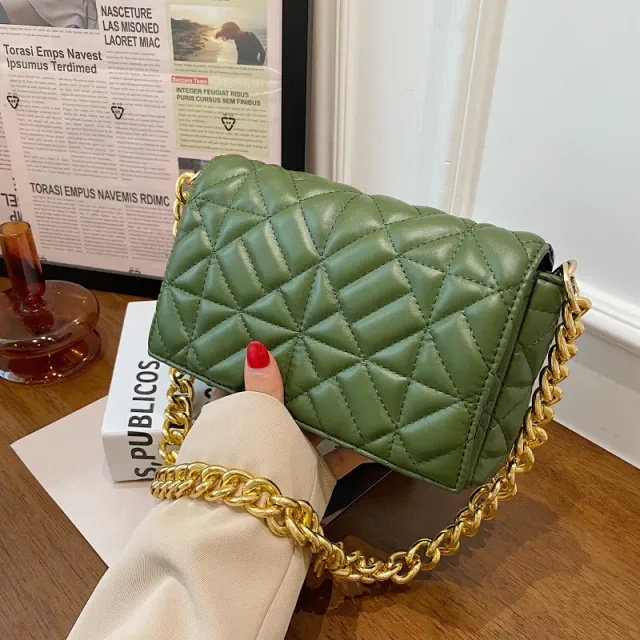 Latty Women's Minimalist Quilted Flap Handbag