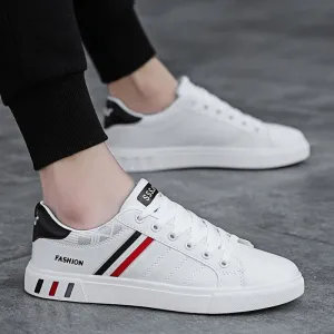 Men's White Vulcanized Sneakers Cheap, Flat, Comfortable Shoes for Autumn and Spring 2024 - Sapatenis Masculine, Chaussures for Boys