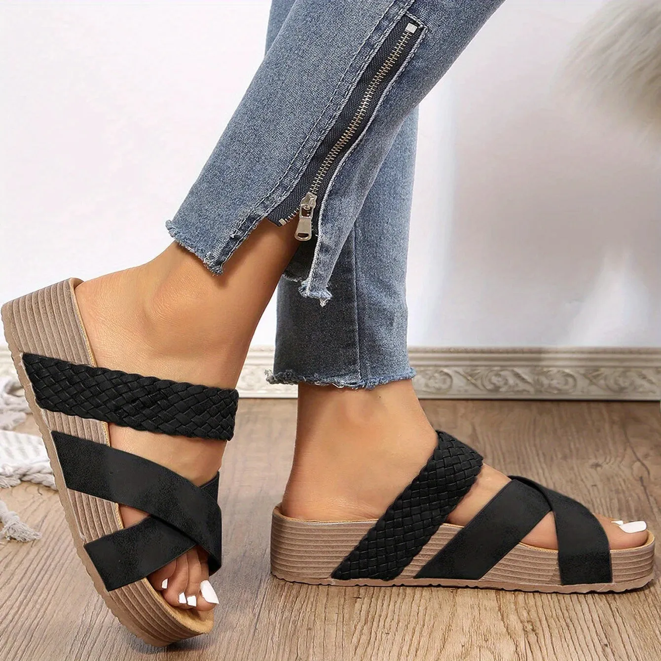 Modern and stylish platform sandals