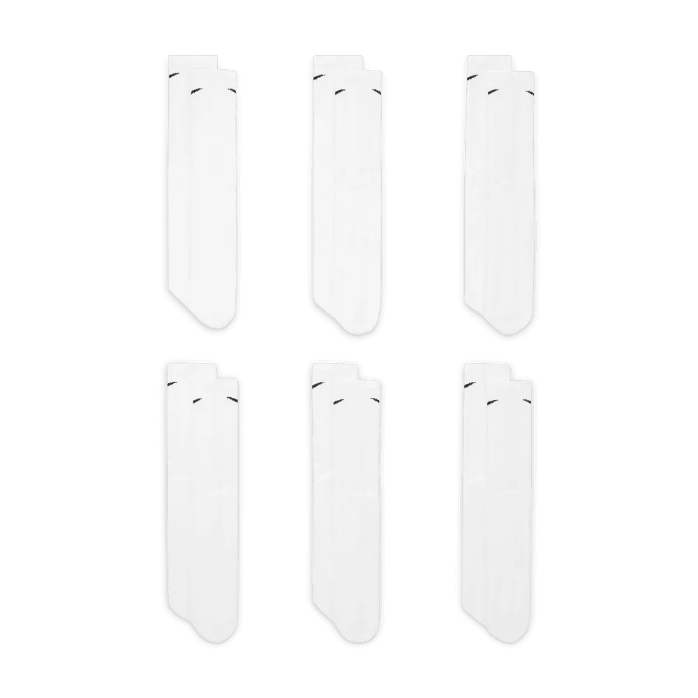 Nike SB Everyday Cushioned Training Crew Socks 6 Pack White