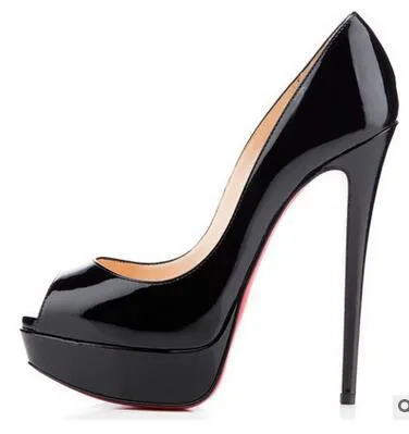 Pointed Toe Low Cut PU Platform Stiletto Super High Heels Sandals