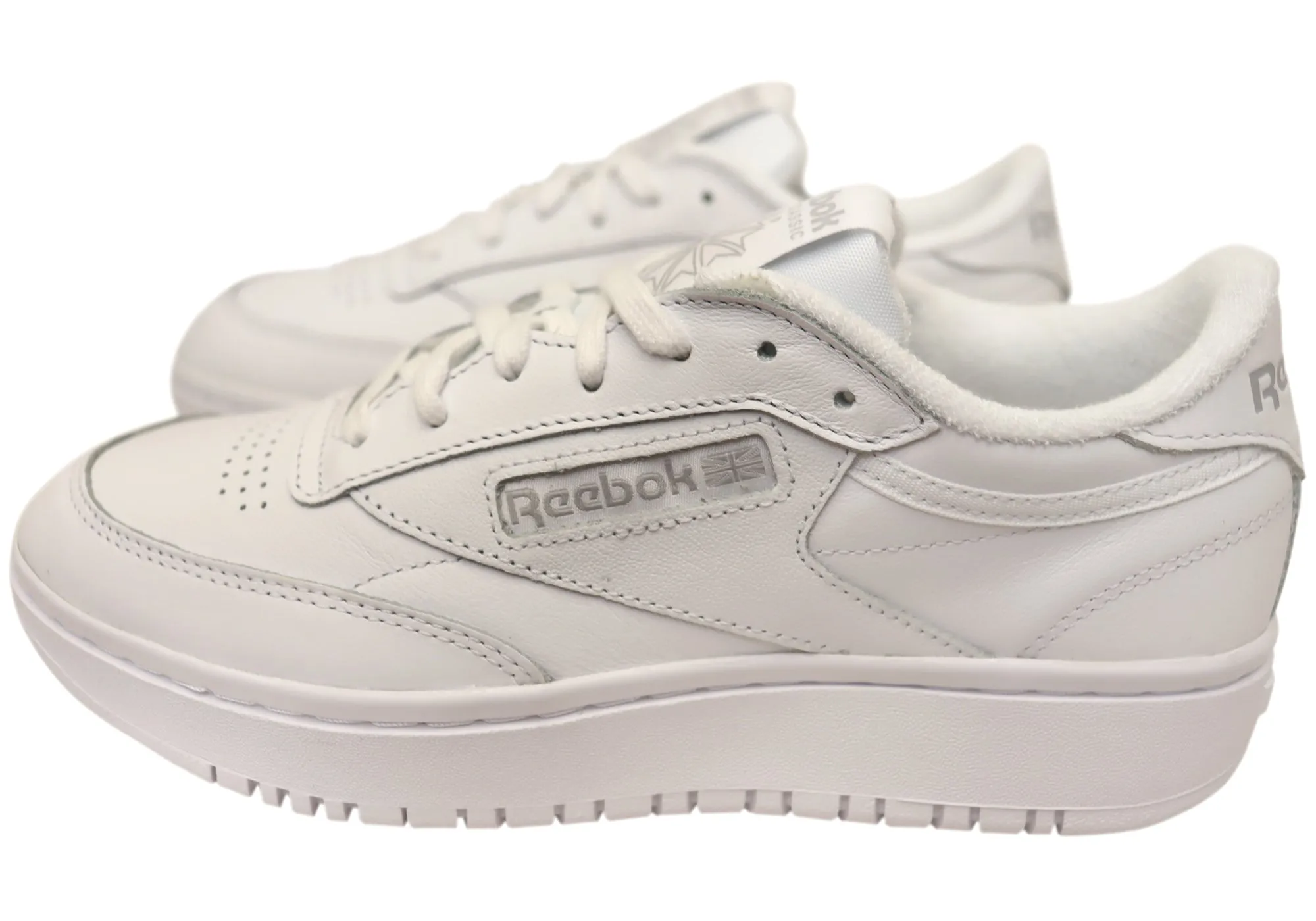 Reebok Club C Double Womens Leather Comfortable Sneakers