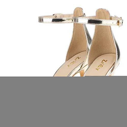 ZriEy Women's Heeled Sandals 4 Inches Open Toe Stiletto High Heels Ankle Strap Fashion Bridal Party Wedding Pump Shoes, 2.8 Inch
