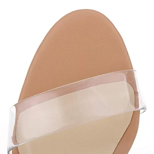 ZriEy Women's Heeled Sandals 4 Inches Open Toe Stiletto High Heels Ankle Strap Fashion Bridal Party Wedding Pump Shoes, 2.8 Inch